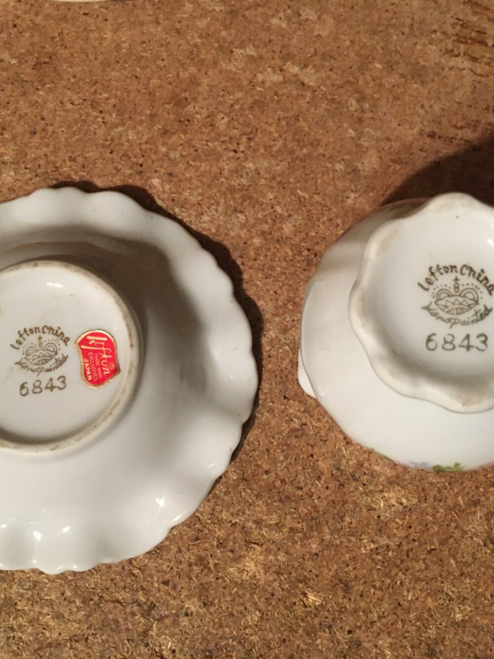 LOT OF 21 SAUCER & TEA CUP CREAMER & SUGAR BOWLS SALEM SWIRL LEFTON INDIAN TREE - Picture 5 of 16